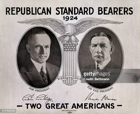 Calvin Coolidge and Charles Dawes Election Poster