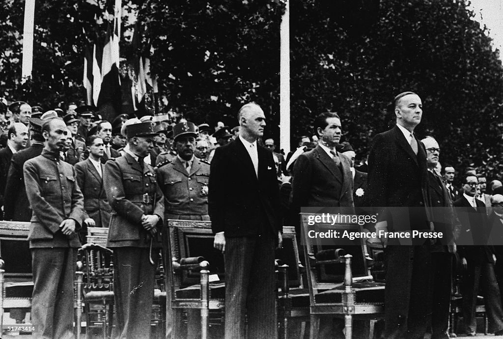 Officials Watch A Military Parade