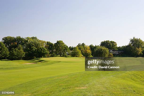 The 424 yard par 4 12th hole at Crooked Stick Golf Club, on September 08, 2004 in Carmel, Indianapolis, USA.