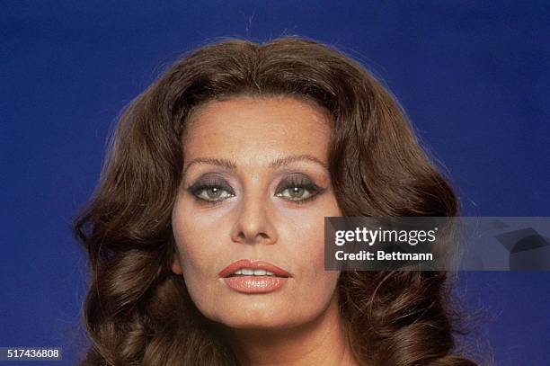 Headshot of the Italian film actress Sophia Loren who became a leading sex symbol. Sophia Loren won an Academy Award for her performance in the 1961...