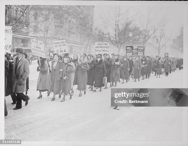 Led by Norman Thomas, nationally famous Socialist leader and Presidential candidate in 1925 and 1932, some 500 CWA workers from the metropolitan...