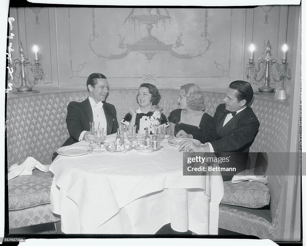 Hollywood Players Sitting at Table Together