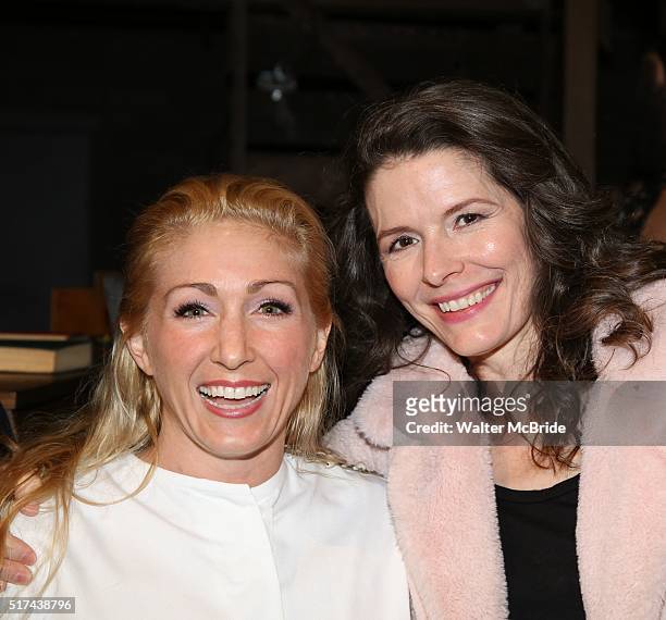 Sarah Jane Shanks and Edie Brickell during the Broadway Opening Night Actors' Equity Gypsy Robe Ceremony honoring Sarah Jane Shanks for 'Bright Star'...