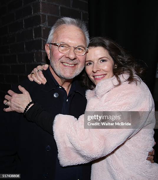 Walter Bobbie and Edie Brickell during the Broadway Opening Night Actors' Equity Gypsy Robe Ceremony honoring Sarah Jane Shanks for 'Bright Star' at...