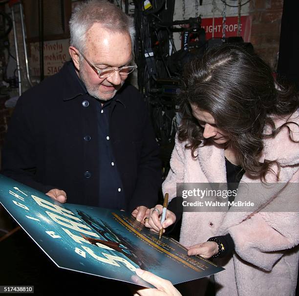 Walter Bobbie and Edie Brickell during the Broadway Opening Night Actors' Equity Gypsy Robe Ceremony honoring Sarah Jane Shanks for 'Bright Star' at...