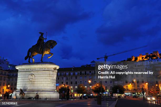 praça da figueira lisbon - praca de figueria fotografías e imágenes de stock