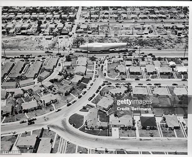 Transfer of the world's largest cargo plane from the Culver City, California, plant where it was built to the Long Beach, California base where it...