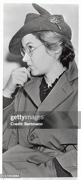 Photo of Mrs. Arthur Flegenheimer , widow of Dutch Schultz, who issued a better denunciation of J. Richard "Dixie" davis, former Schultz attorney who...