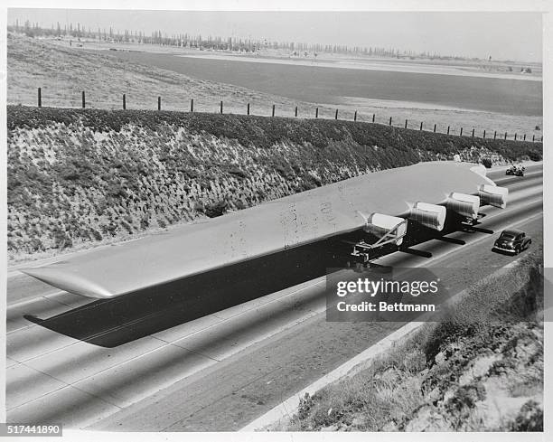 Transfer of the world's largest cargo plane from the Culver City, California, plant where it was built to the Long Beach, California base where it...