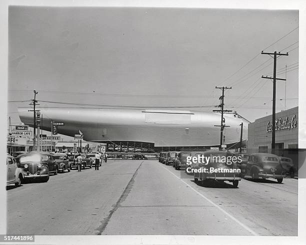 Transfer of the world's largest cargo plane from the Culver City, California, plant where it was built to the Long Beach, California base where it...