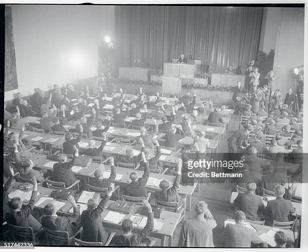 Bonn, Germany: West German Parliament holds Meeting. The Tri-zonal Parliamentary Council, forerunner to the setting up of a Western German State,...