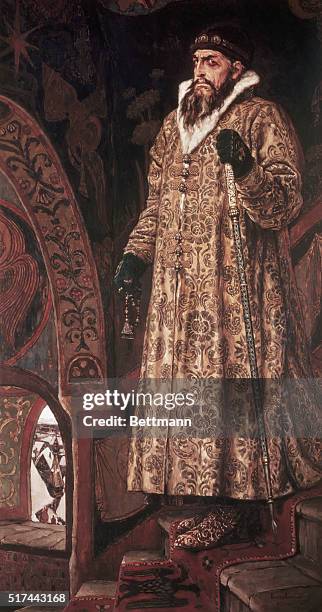 Portrait of Ivan the Terrible , Ruler of Russia. Painting by Viktor Mihajlovic Vasnecov.