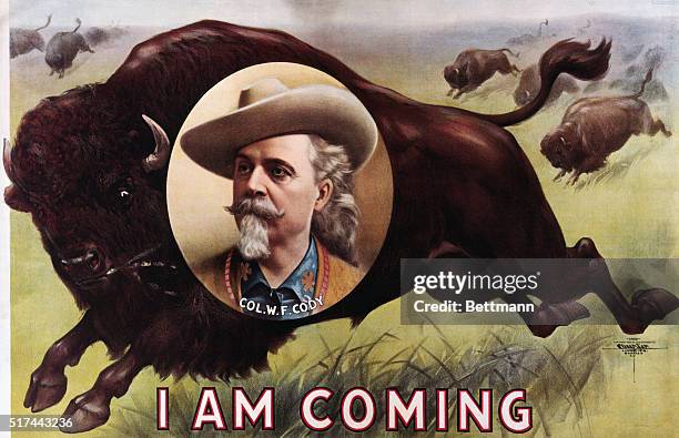 Poster advertising Buffalo Bill's Wild West Show.