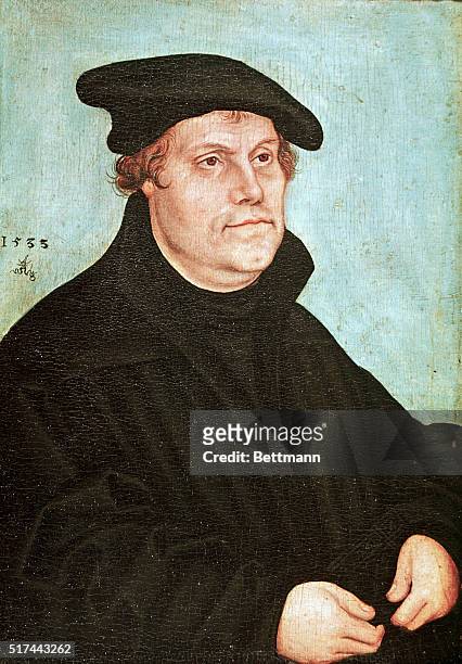 Martin Luther . Painting by Lucas Cranach, The Elder,. Undated color dupe. BPA#2 6099
