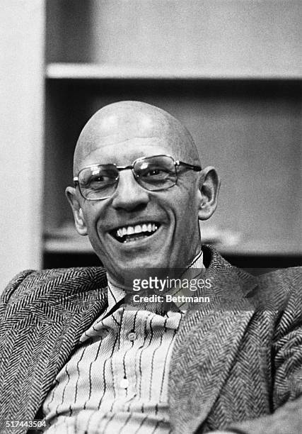 Closeup of Michel Foucault smiling, French philopsopher and historian. BPA2