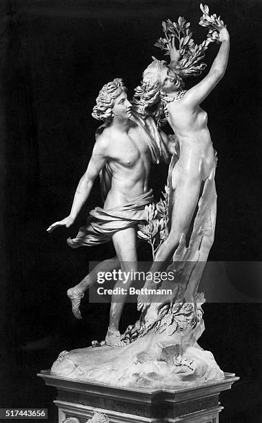 Rome, Italy-"Apollo and Daphne" sculpted by Giovanni Lorenzo Bernini , Italian Baroque painter, architect and sculptor. The sculpture was completed...