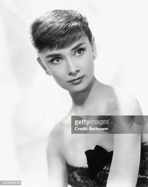 Publicity handout of movie actress Audrey Hepburn . She starred in many movies, including "Roman Holiday" in 1953, "Sabrina" in 1954, and perhaps her...