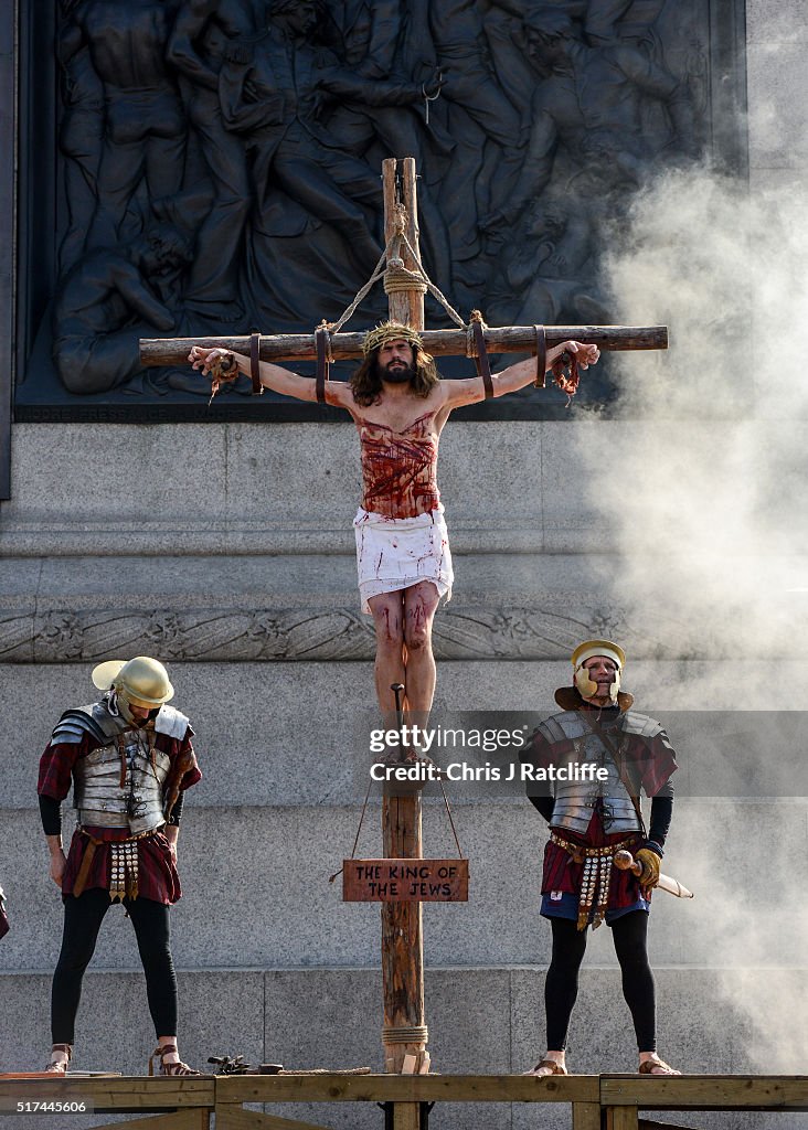 Actors From The Wintershall Estate Perform The Passion Of Jesus