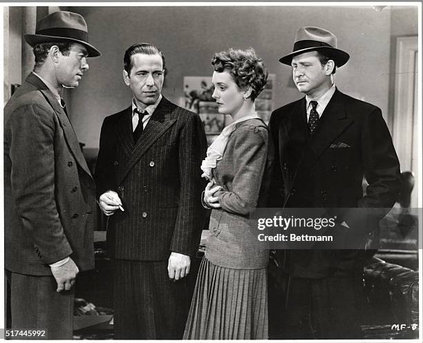 Scene from Maltese Falcon. Motion pictured released in 1941. | Version of: 'The Maltese Falcon' by Dashiell Hammett.