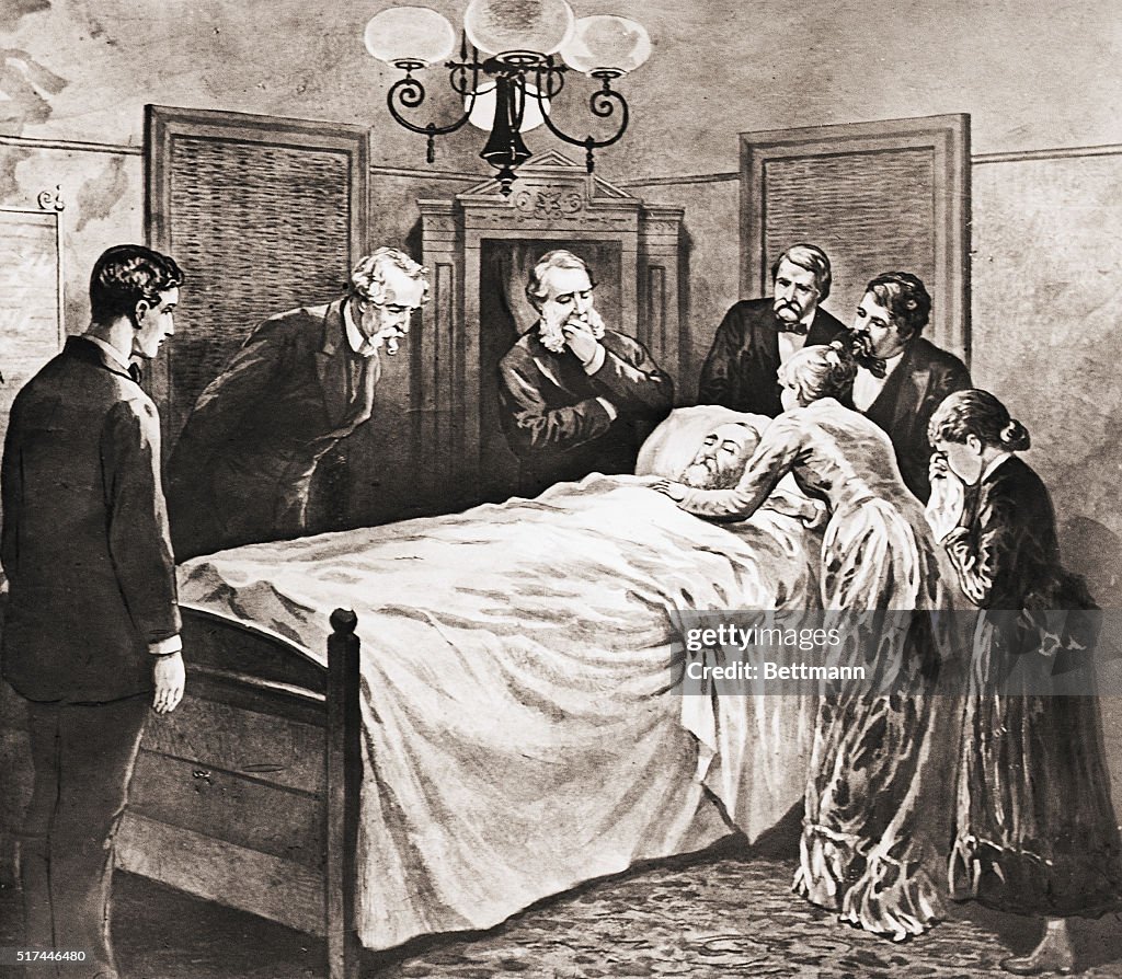 President Garfield On His Deathbed