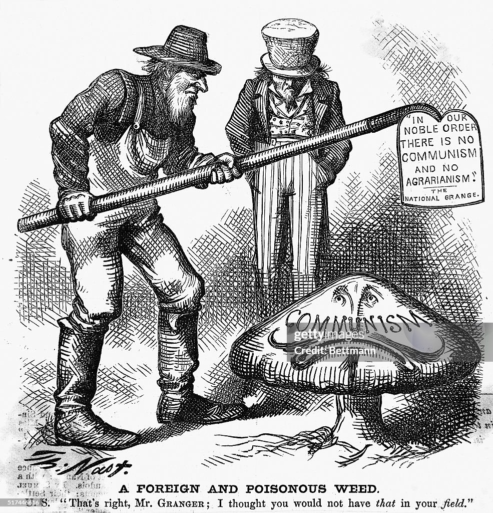 This political cartoon was published in Harper's Weekly on March 7th,...  News Photo - Getty Images