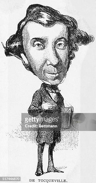 Caricature of Alexis Henry De Tocqueville , French writer and commentator. Undated illustration.