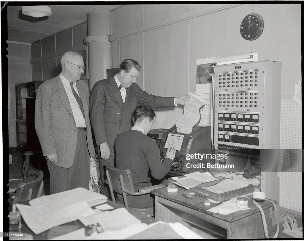A.V. Dix Visiting the United Press Asia Headquarters
