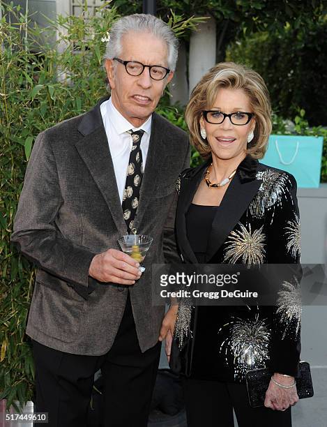 Actress Jane Fonda and Richard Perry attend UCLA Institute of the Environment and Sustainability celebration of the Champions Of Our Planet's Future...