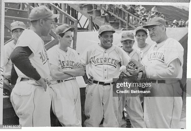 Rogers Hornsby, , one of the "greats" of American baseball, who managed the Veracruz Blues ball club, and charged that American baseball executives...