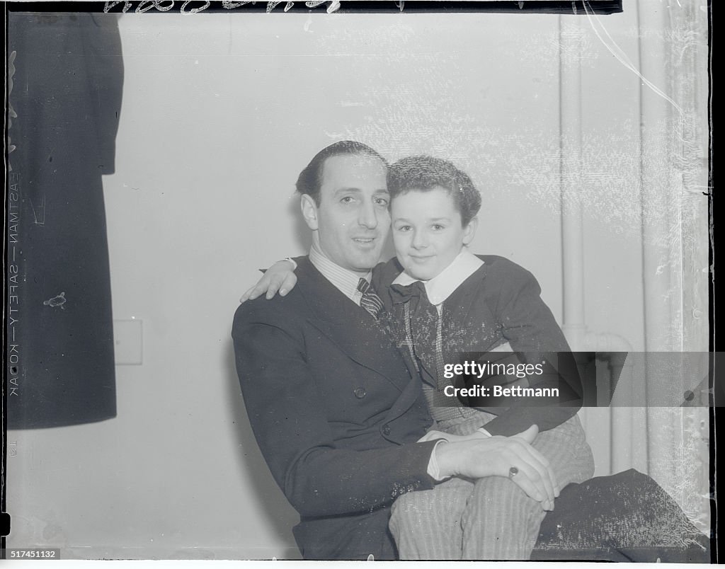 Portrait of Basil Rathbone with Freddy Bartholomew