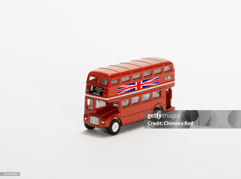 Toy double-decker London bus