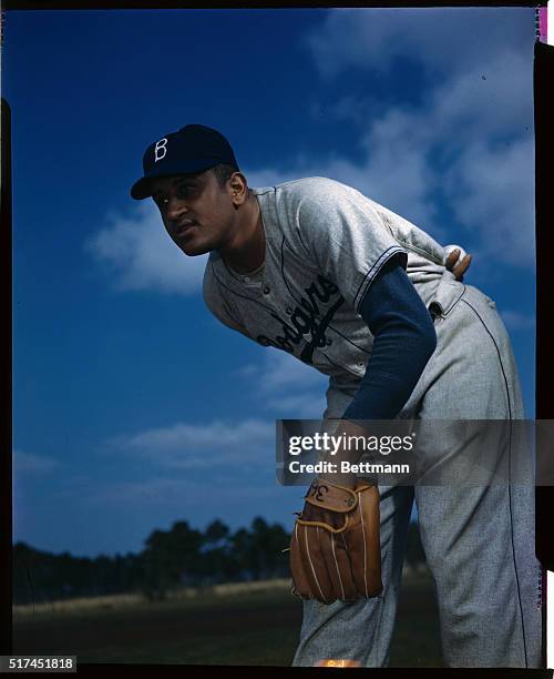 Bob Newcombe of the Brooklyn Dodgers is shown here.