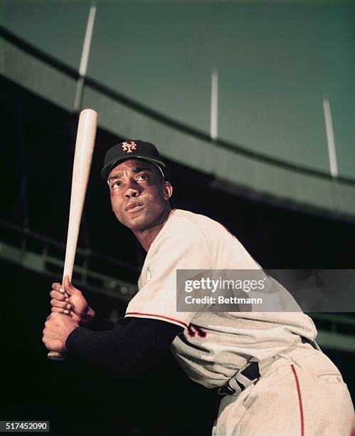 Monte Irvin, of the New York Giants is shown here.