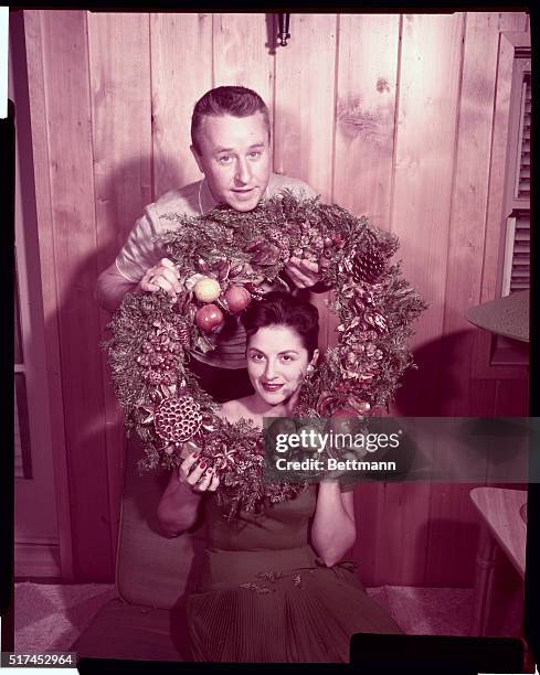 George and Alice Gobel wish you "A Merry Christmas" in this photograph.