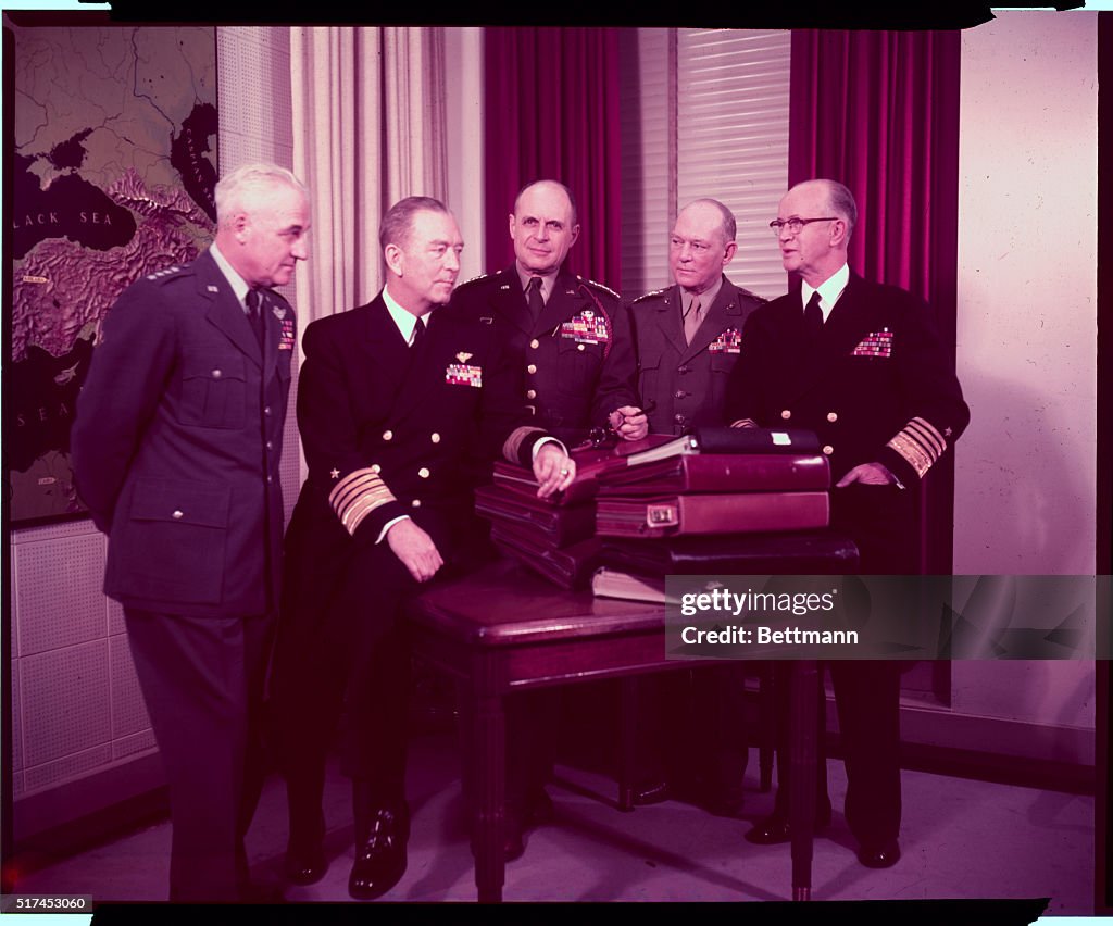 Joint Chiefs of Staff Standing Around Table