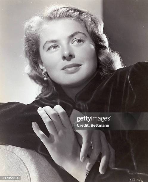 Swedish actress Ingrid Bergman is shown here in this publicity photo.