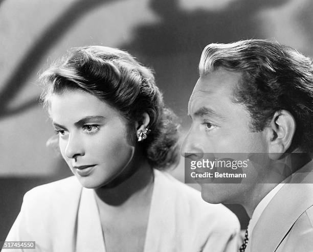 Scene from the movie "Casablanca," 1942, Warner. Starring Ingrid Bergman and Paul Henreid .