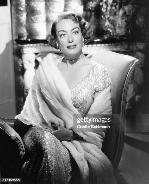 Joan Crawford, actress known for her portrayals of strong independent women, won an Academy Award for her performance in Mildred Pierce.