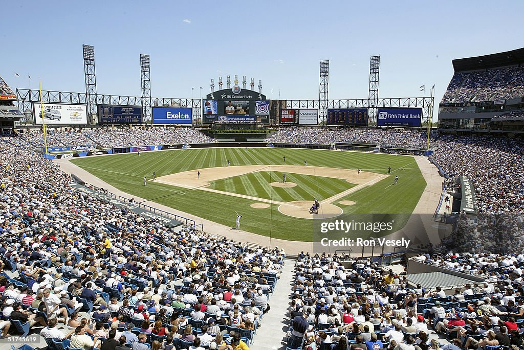 Us. Fields A general view of U.S. Cellular Field taken during a game on April ...