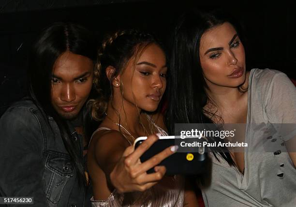 Actress / Model Karrueche Tran attends the Perez Hilton birthday celebration at Blind Dragon on March 24, 2016 in West Hollywood, California.