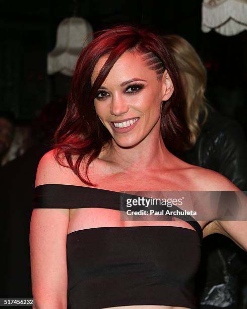 Singer Jessica Sutta attends the Perez Hilton birthday celebration at Blind Dragon on March 24, 2016 in West Hollywood, California.
