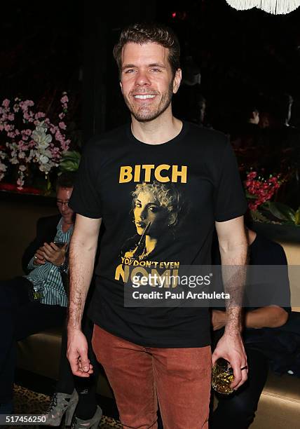 Blogger Perez Hilton attends his birthday celebration at Blind Dragon on March 24, 2016 in West Hollywood, California.