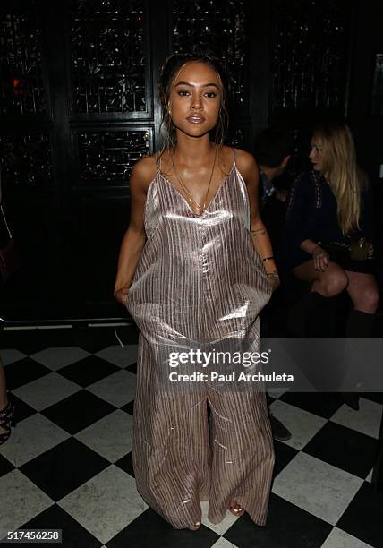 Actress / Model Karrueche Tran attends the Perez Hilton birthday celebration at Blind Dragon on March 24, 2016 in West Hollywood, California.