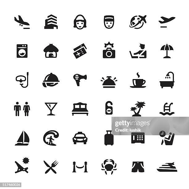 people traveling vector symbols and icons - super yacht stock illustrations