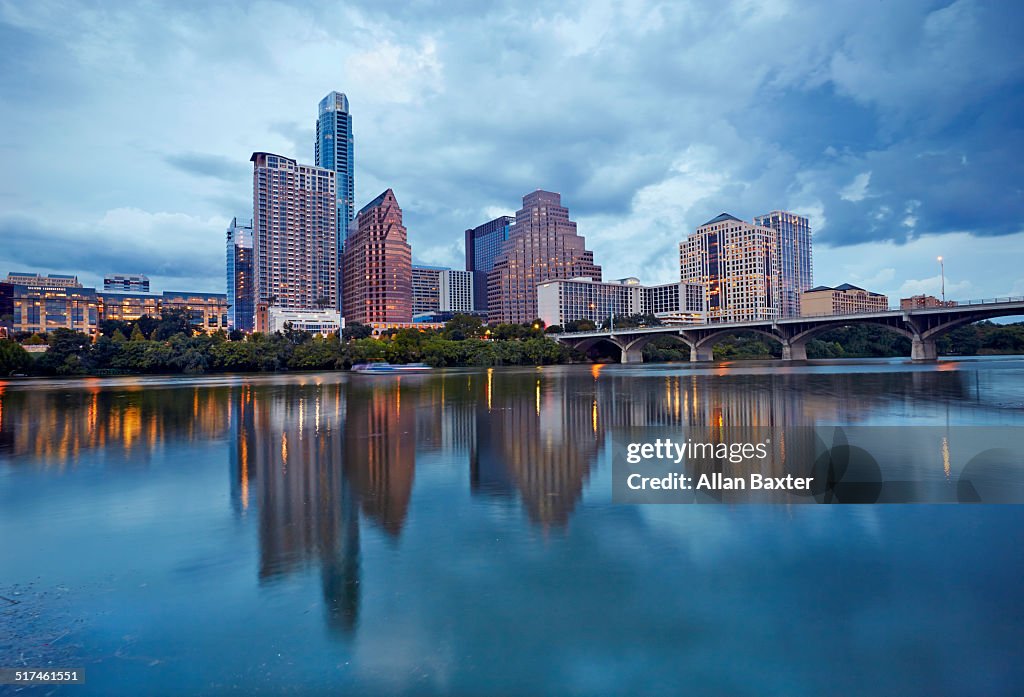 Cityscape of Downtown Austin and Colerado river