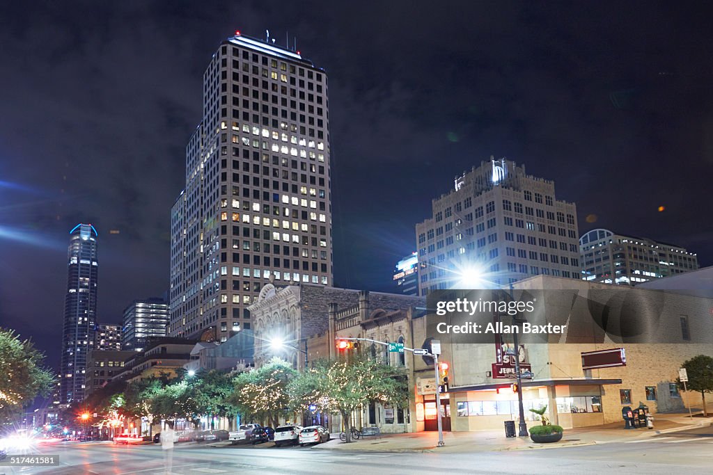 Downtown Austin illuminated at night