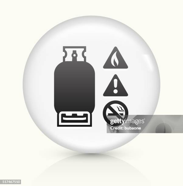 hazardous gas icon on white round vector button - hydraulic fracturing icons stock illustrations