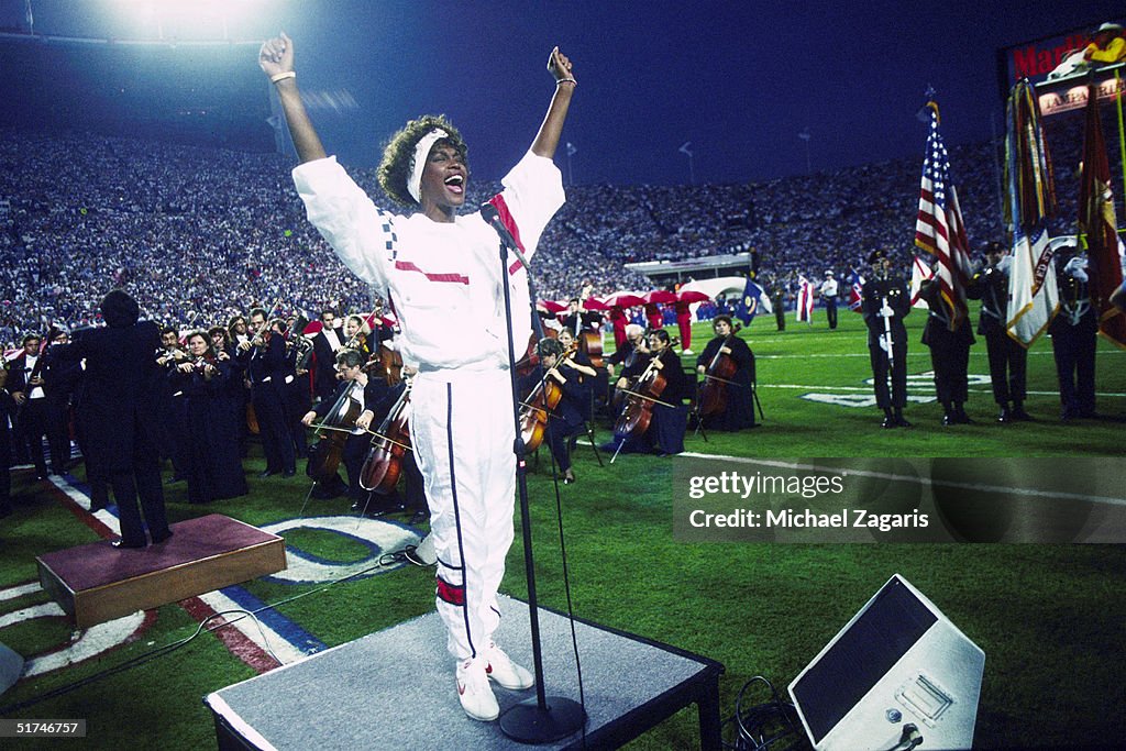 Whitney Houston Sings National Anthem At Super Bowl XXV