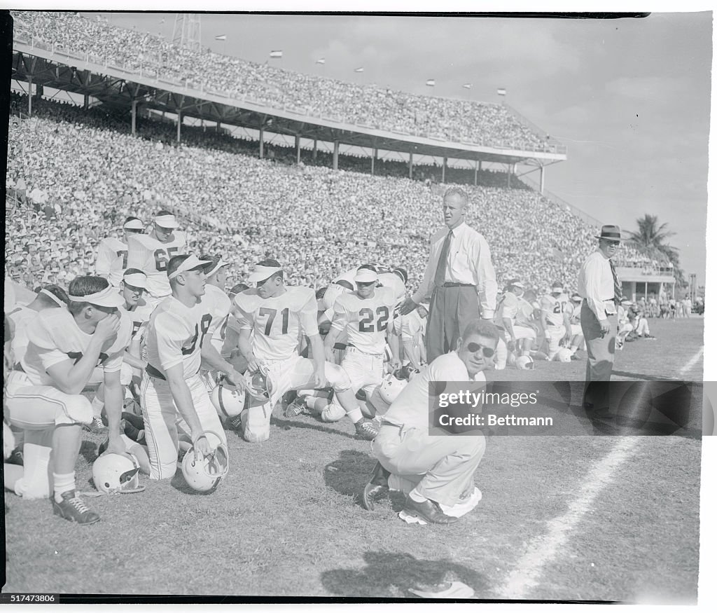 Bud Wilkinson Speaking to Players