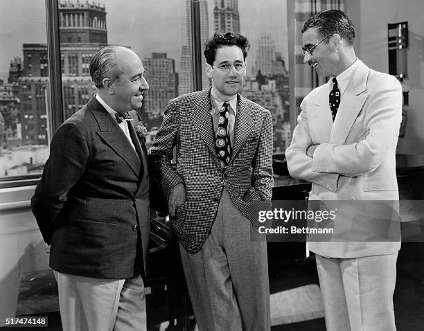 Author on the set...During the production of Paramount's Good Night Ladies, George Kaufman, noted playwright, who with Ring Lardner, wrote the play...